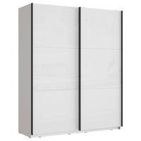 Omara Z Drsnimi Vrati Leader, Bela - črna/bela, Moderno, kovina/leseni material (170,3/209,7/61,2cm) - Carryhome