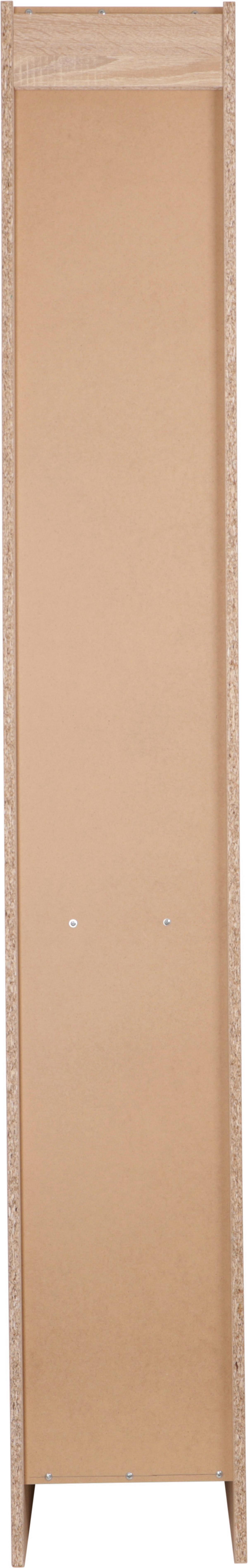 Izvlečna Omara Merle, Barva Hrasta, Črna - srebrne barve/črna, Basics, kovina/leseni material (30/200/60cm) - Respekta