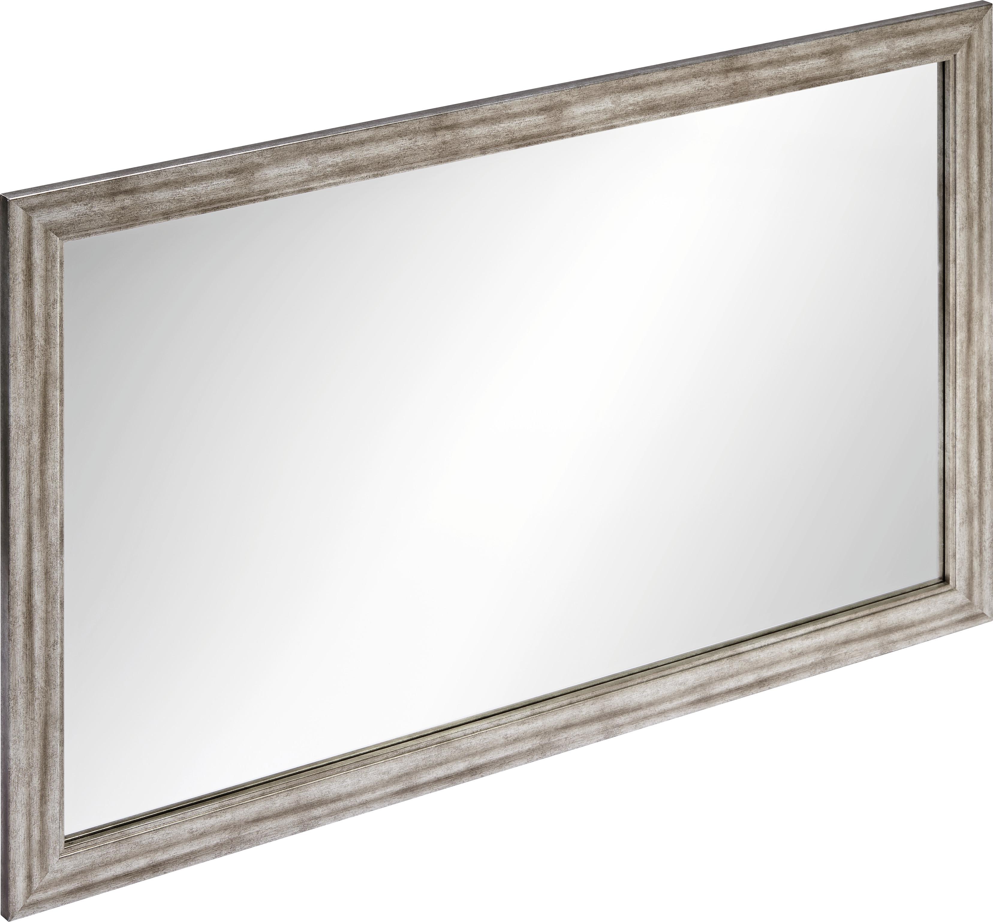 Stensko Ogledalo Metallic - srebrna/nikelj, leseni material (70/110cm) - Modern Living