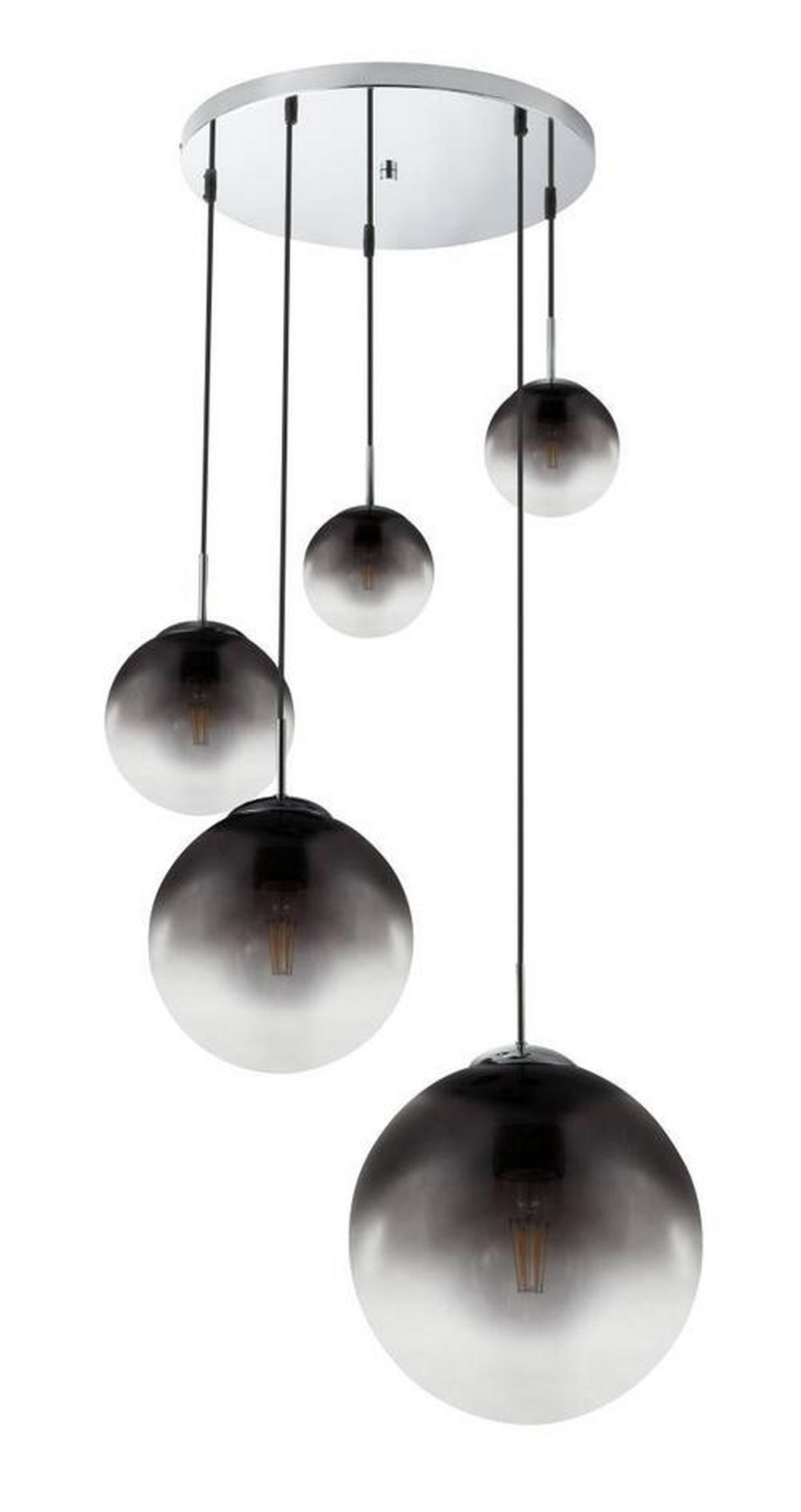 Hängeleuchte 15861-5 in Chromfarben max. 40 Watt - Design, Glas/Metall (65/150cm) - Globo