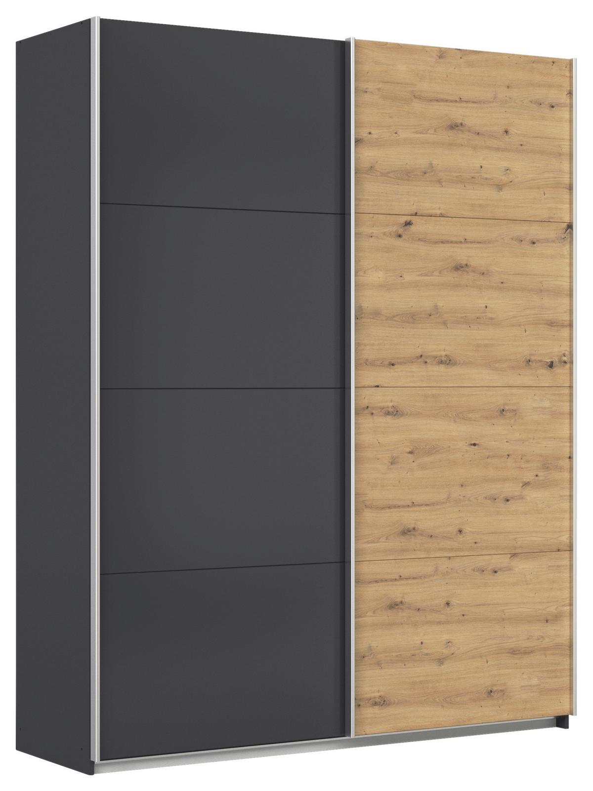 Ormar S Kliznim Vratima Feldkirch - hrast Artisan/antracit, Moderno, drvni materijal/metal (181/229/62cm) - Modern Living