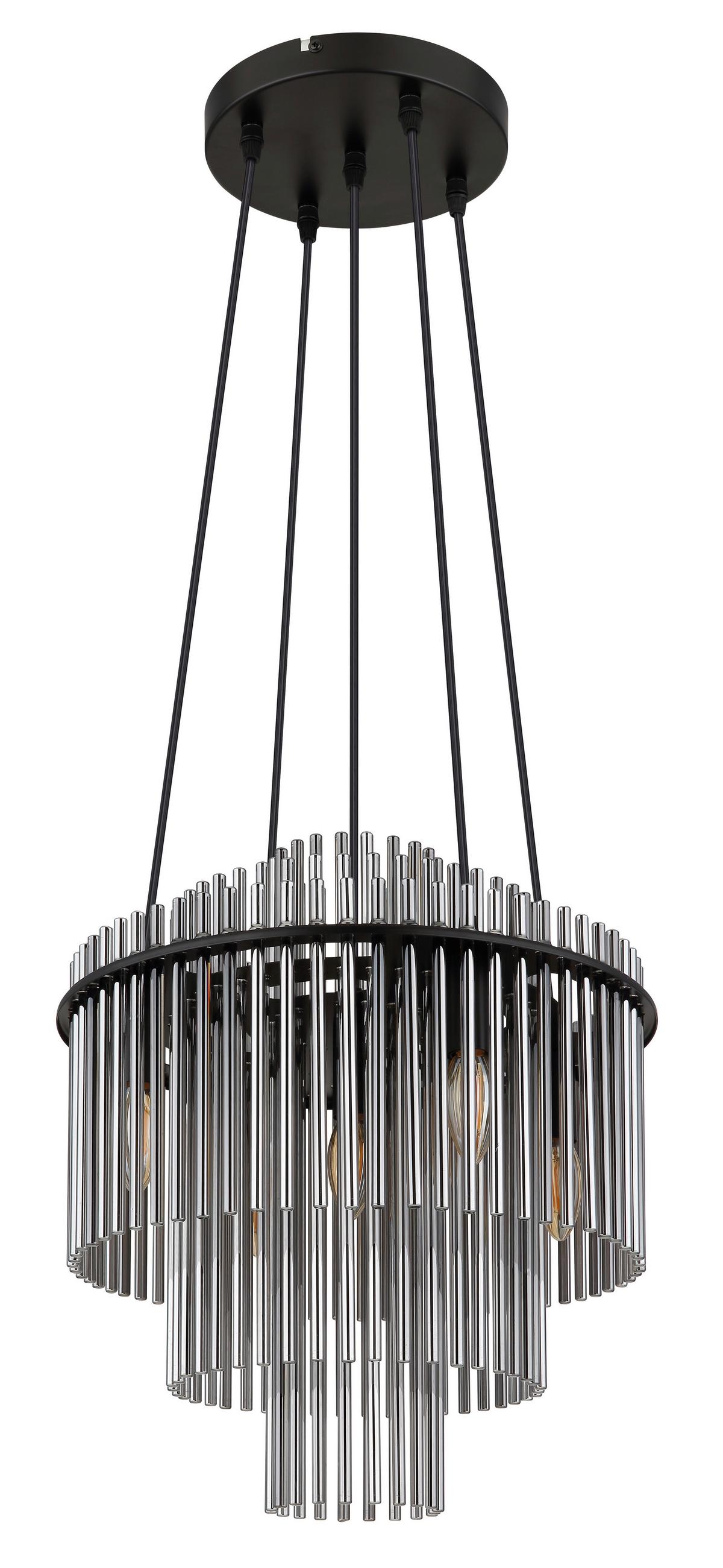 Lampă suspendată Gorley - negru/gri, Basics, plastic/sticlă (40/120cm) - Globo