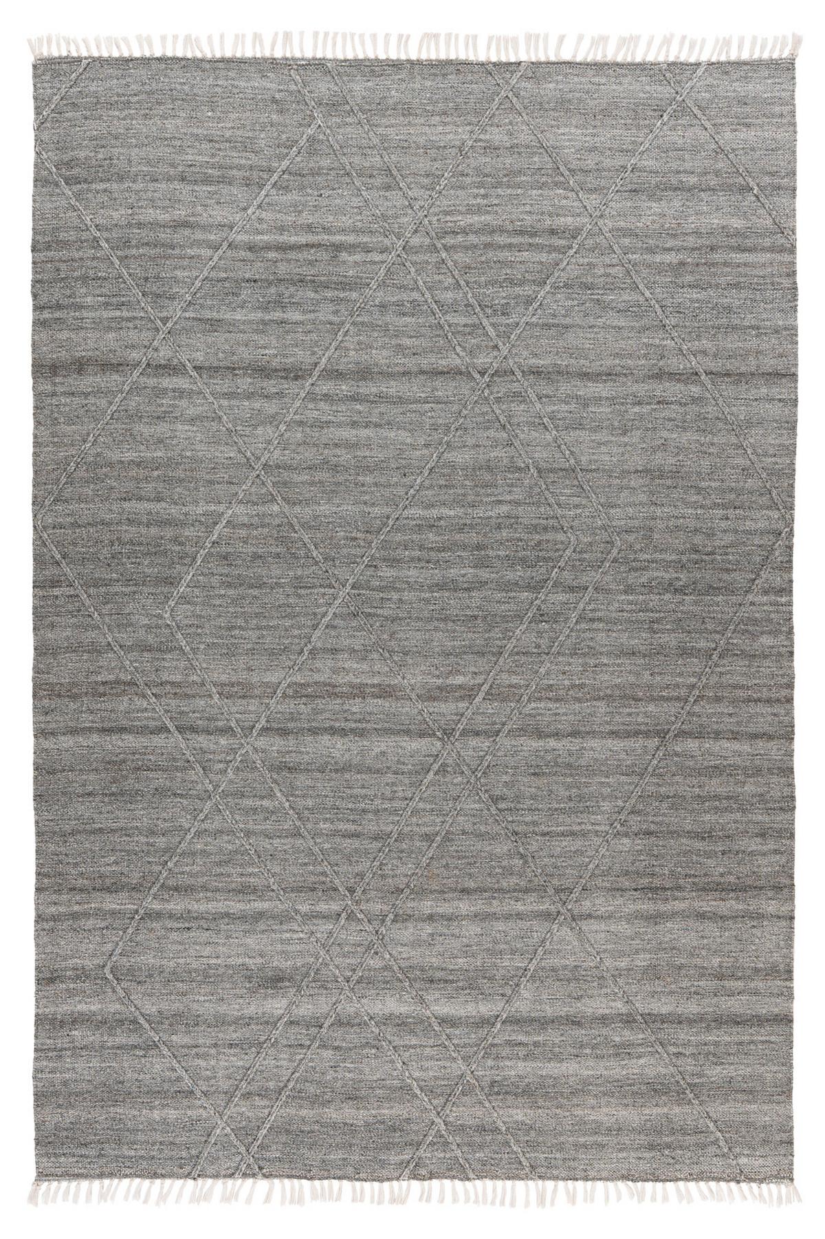 FLACHWEBETEPPICH MY DAKAR 365 - Grau, Basics, Textil (80/150cm)