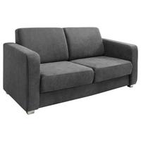 Schlafsofa Mia Anthrazit Mikrofaser - Chromfarben/Anthrazit, Basics, Kunststoff/Textil (159/88/87cm) - Livetastic