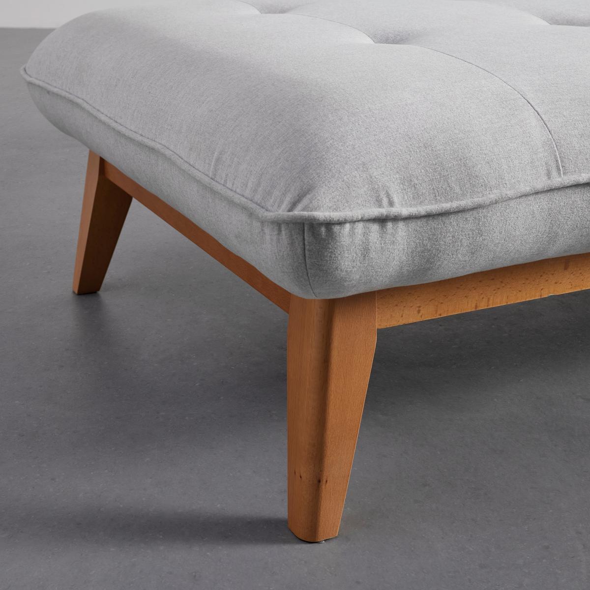 Relaxliege Liza Hellgrau Webstoff - Grau, MODERN, Holz/Textil (166/85/78cm) - Bessagi Home
