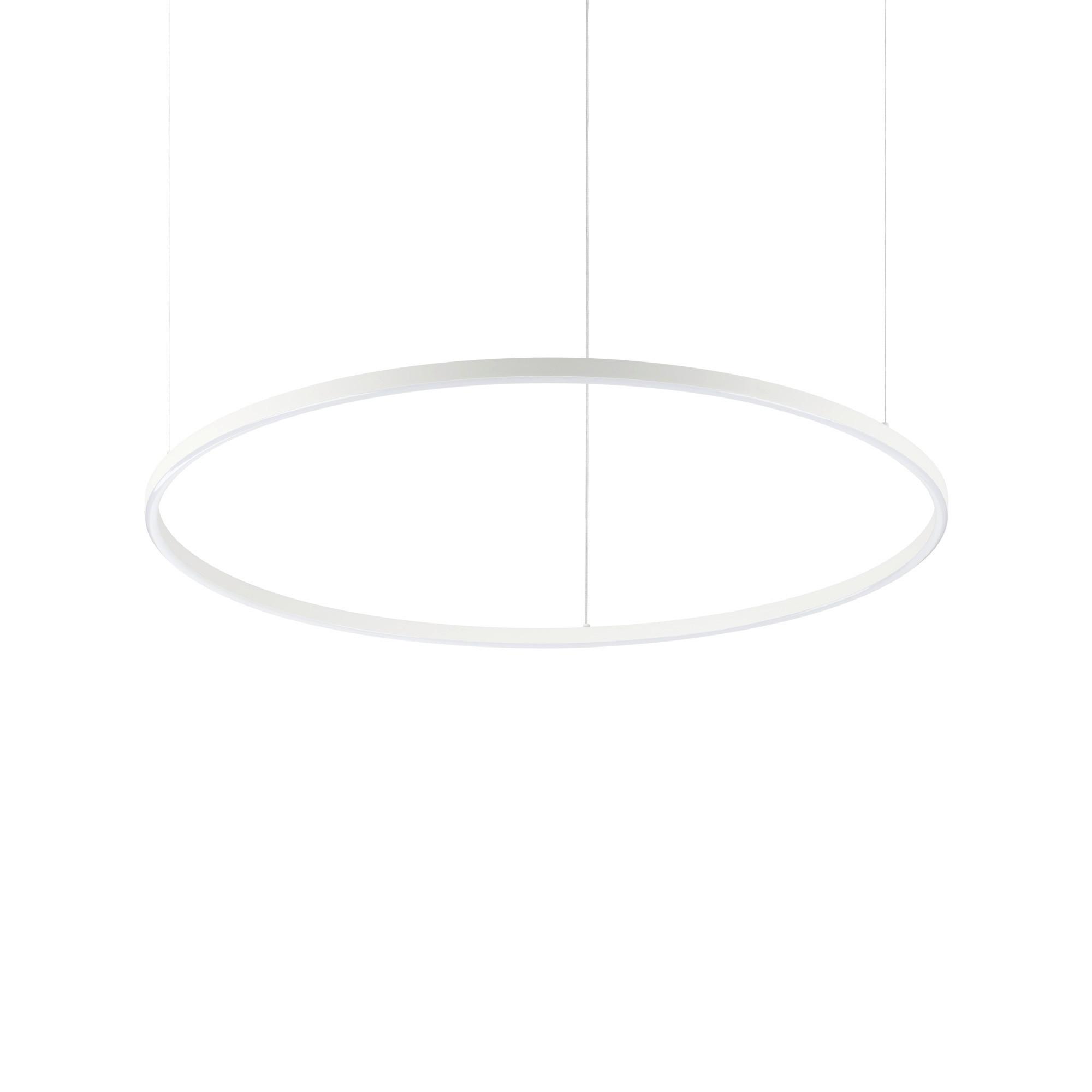 LED-Hängeleuchte Oracle Weiß max. 55 Watt - Weiß, Design, Kunststoff/Metall (90/90/27,5/202cm) - Ideal Lux