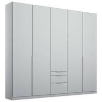 Dulap cu uși rotative ALABAMA - gri deschis, Modern, material pe bază de lemn (226/229/54cm)