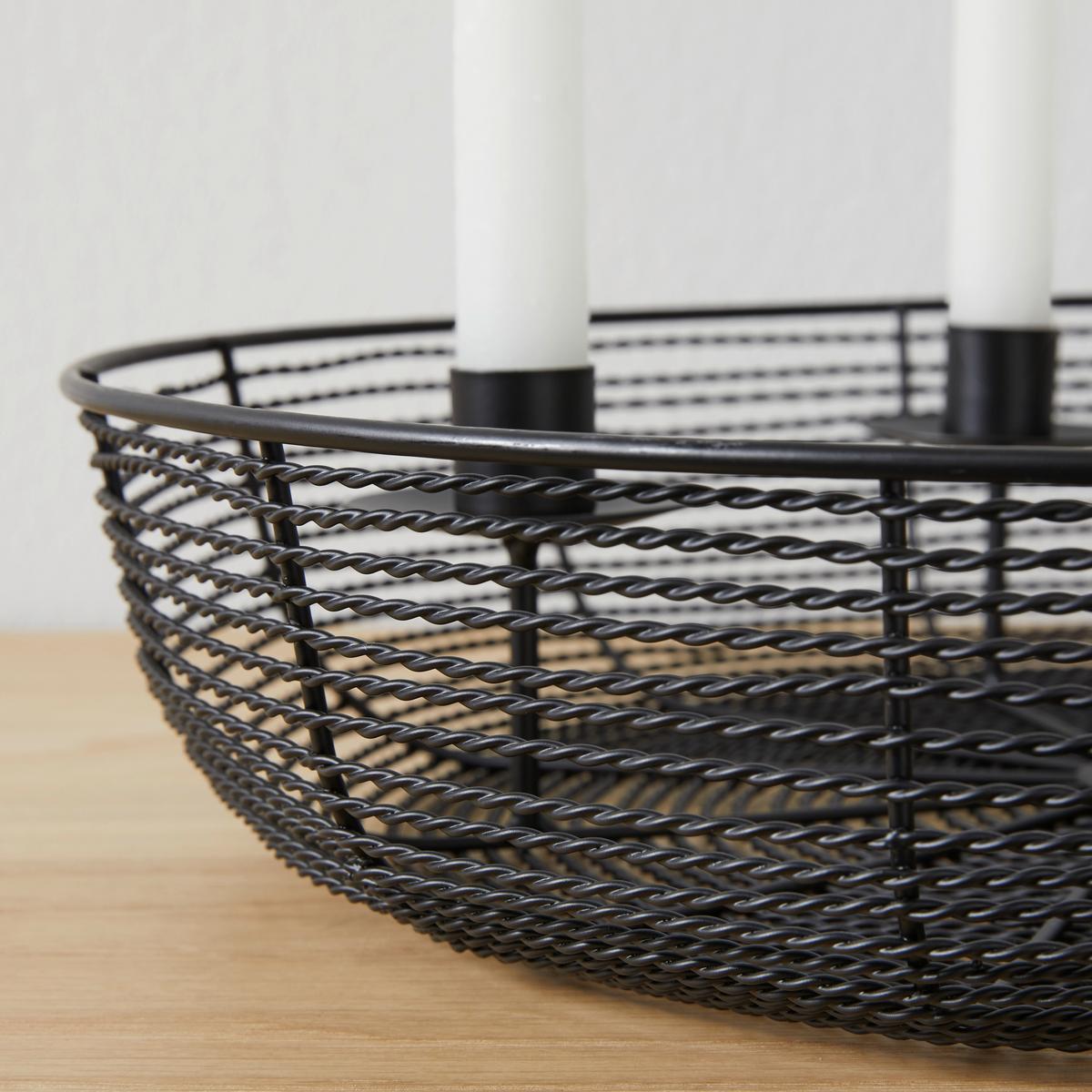 Kerzenhalter Matilda in Schwarz - MODERN, Metall (36/8cm)