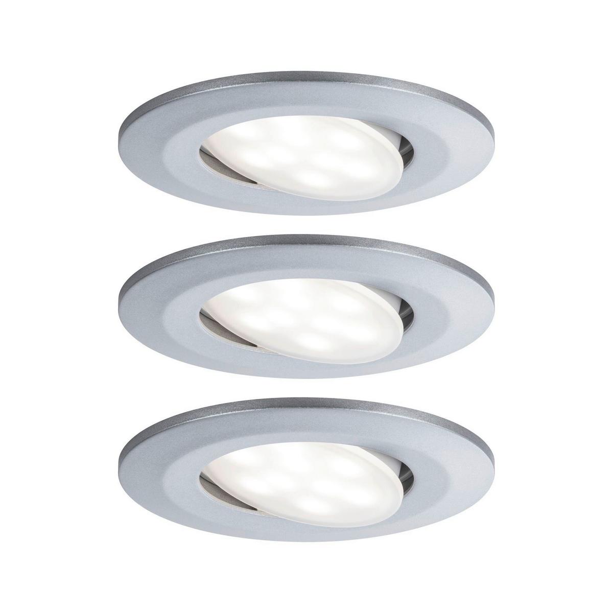 LED-Deckenleuchte Calla IP65 max. 3x 6,5 Watt, 3-teilig - Chromfarben, Basics, Kunststoff (9cm) - Paulmann