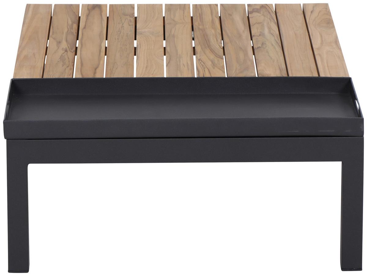 Modul-Loungegarnitur 5-tlg. Grau Teakholz - Anthrazit/Grau, KONVENTIONELL, Holz/Textil - Siena Garden