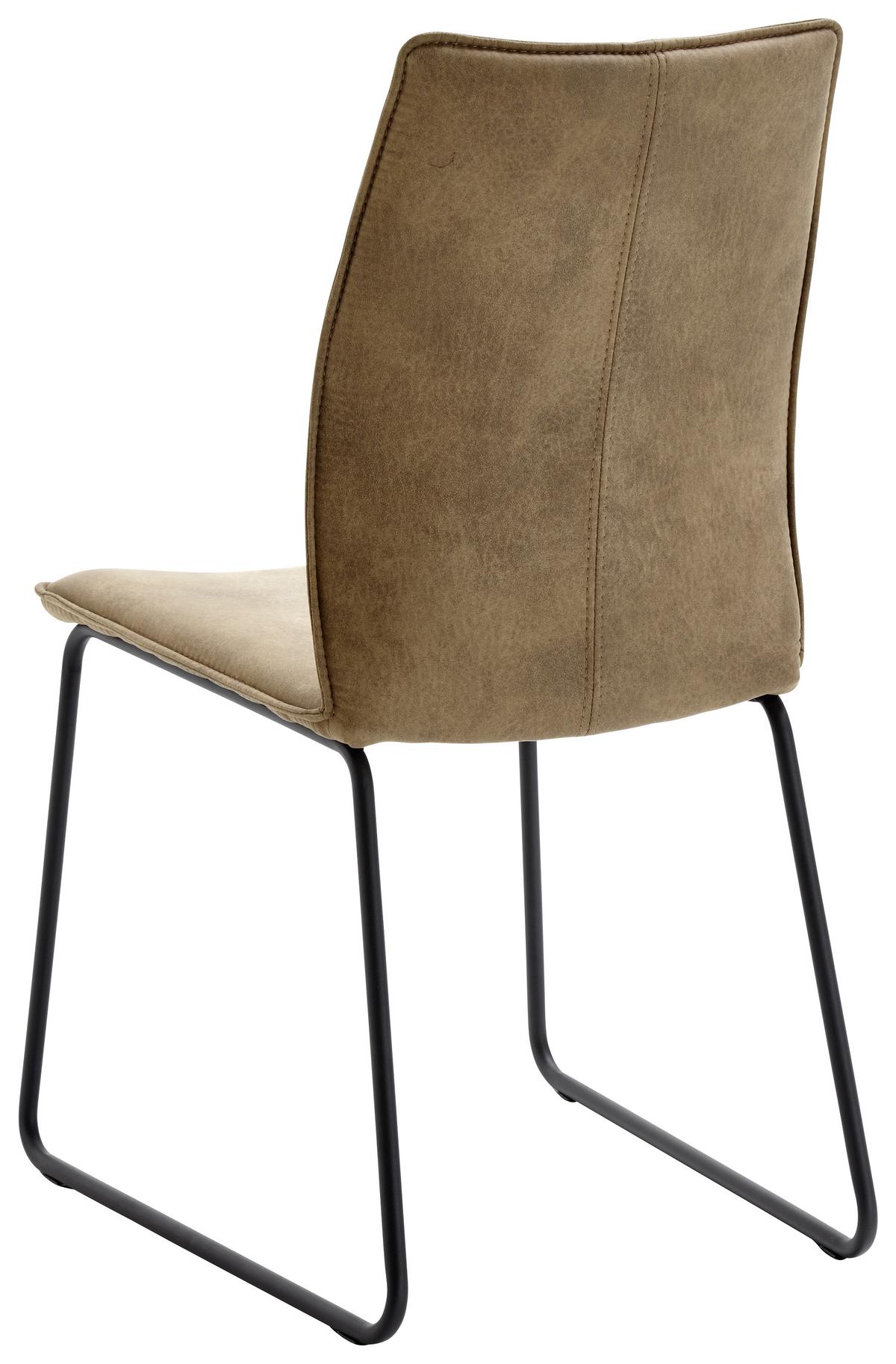 KRZESŁO MIRA - czarny/bagienny, Design, metal/tkanina (46/93/57cm) - Dieter Knoll