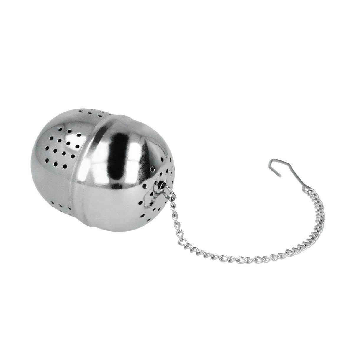 Teatojás Egg - nemesacélszínű, Basics, fém (6,8/16/4,5cm) - Metaltex