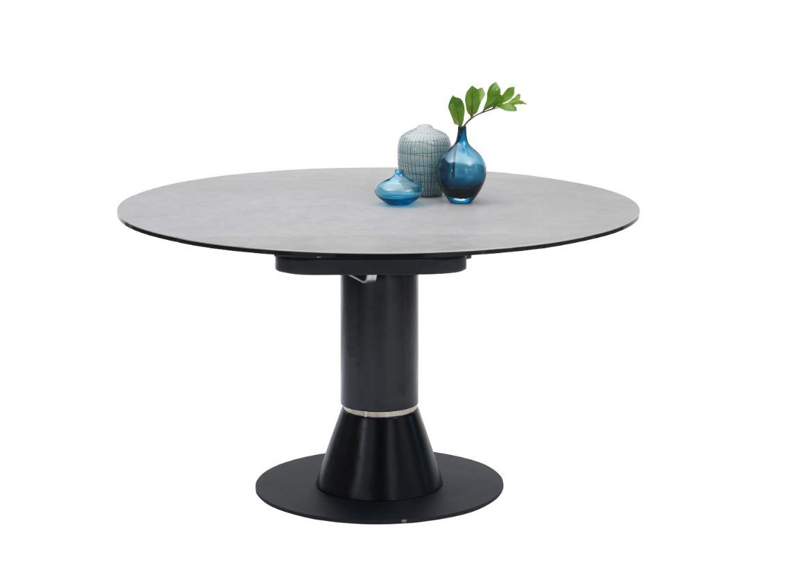 Stol Za Blagavaonicu Johann - siva/tamno siva, Modern, staklo/drvni materijal (135/76/90-135cm) - Zandiara