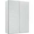 Schwebetürenschrank Weiß - Alufarben/Weiß, MODERN, Holzwerkstoff/Kunststoff (150/216/68cm) - Premium Living