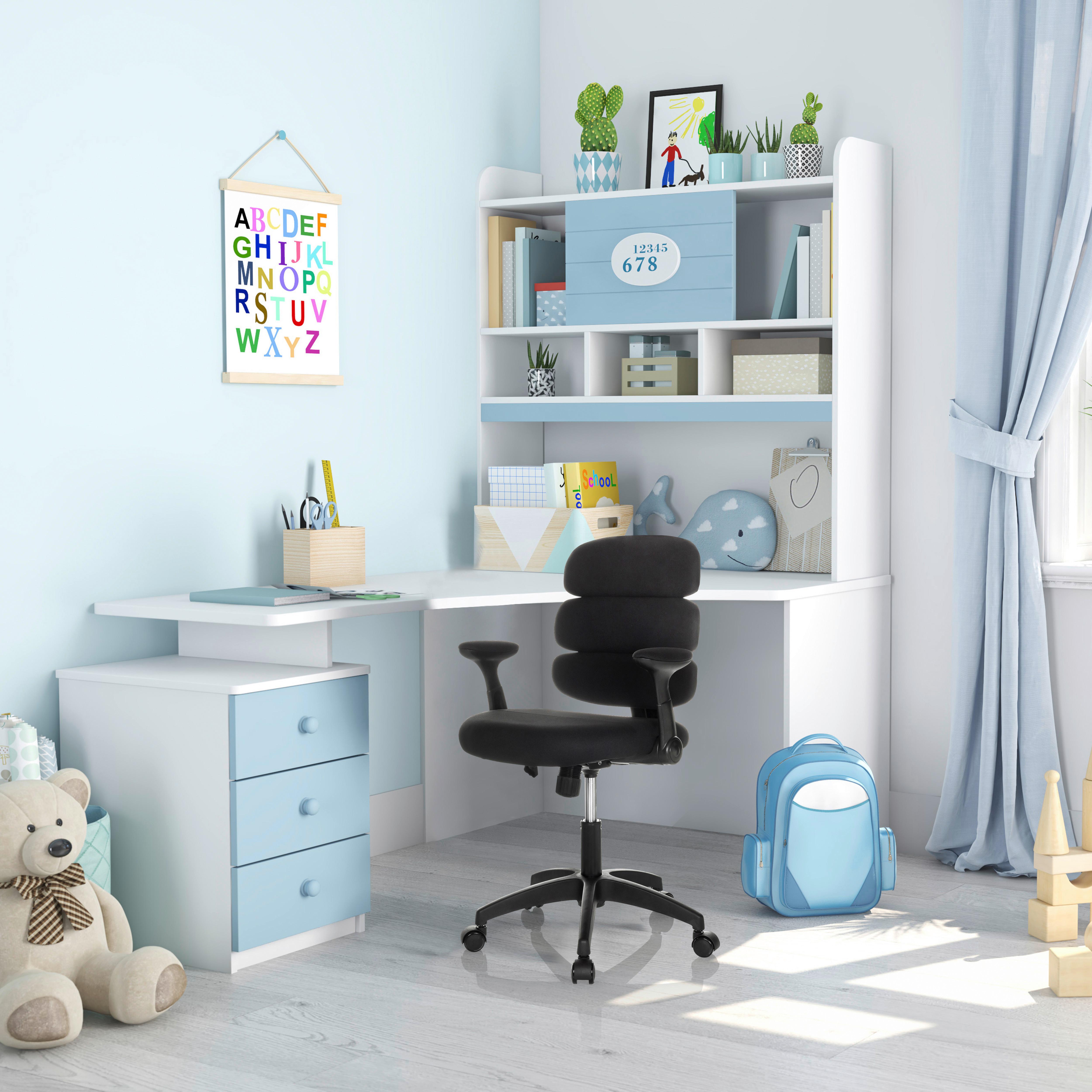 Mladinski Vrtljivi Stol Kid Ergolino B, Črna - črna, Basics, umetna masa/tekstil (62/86-97/62cm) - MID.YOU