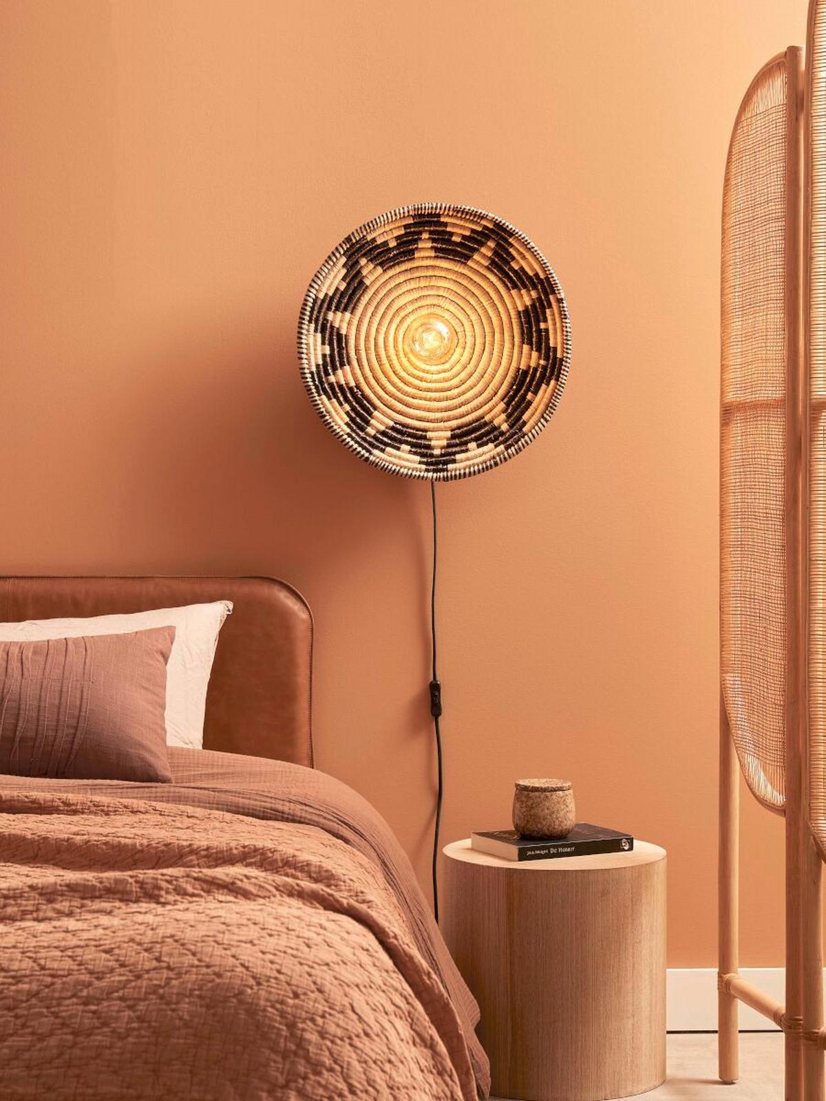 Stenska Svetilka Andros - črna/bela, Basics, naravni materiali (45/6cm) - Good & Mojo