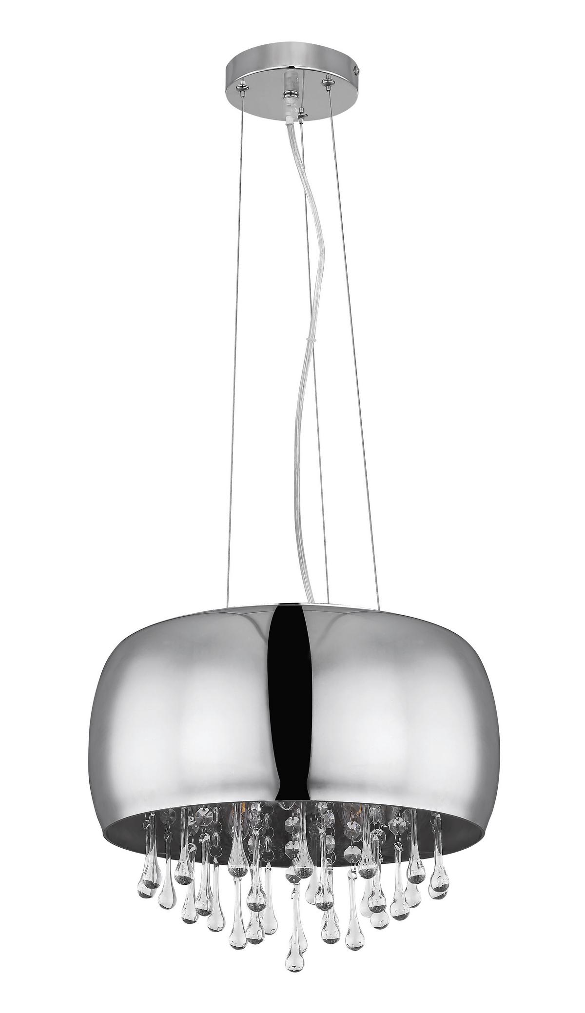 LAMPA WISZĄCA KALLA  350/1200CM - przejrzysty/kolor chromowy, Basics, metal/szkło (35/120cm) - Globo