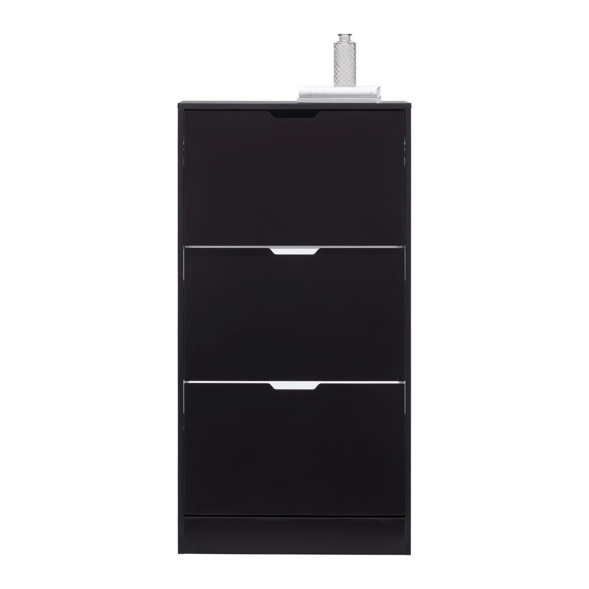 Omarica Za Čevlje Rudi, Črna - črna, Konvencionalno, leseni material (60/118/24cm) - Mömax