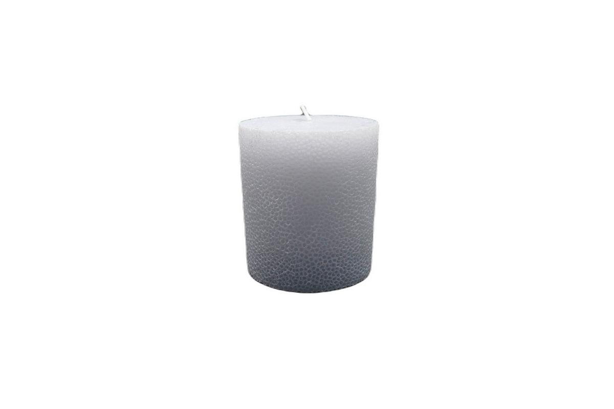 Tömbgyertya Dots - világoskék/fekete (8/9cm) - Premium Living