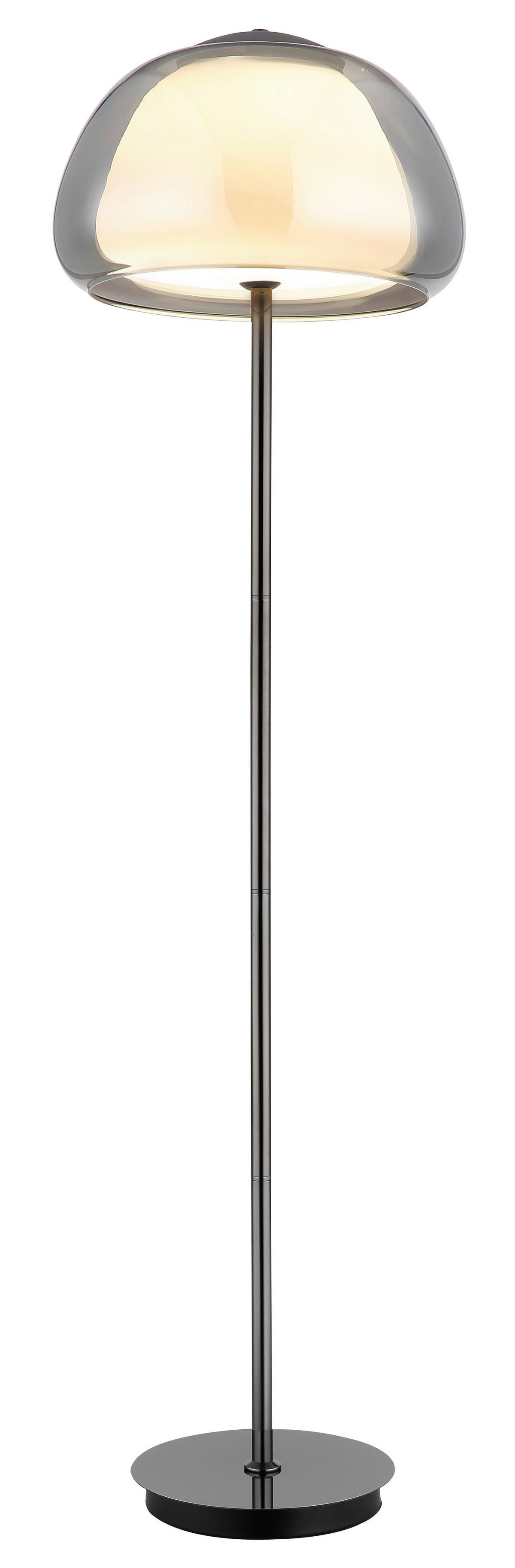 Led Podna Svjetiljka Avila - bijela/siva, Design, staklo/metal (38/150cm) - Globo