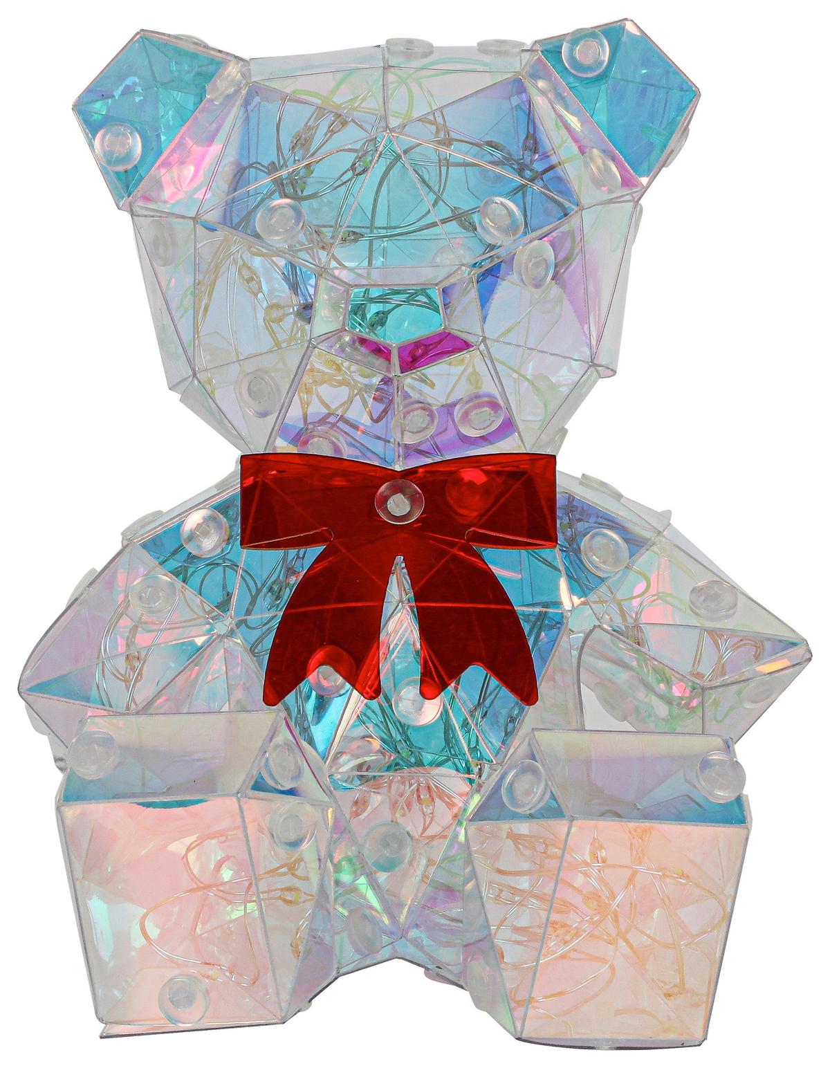 LED-Dekoleuchte Giga Pearl Effekt max. 1,6 Watt - Transparent/Rot, MODERN, Kunststoff (11/11,5/13,5cm) - Mömax