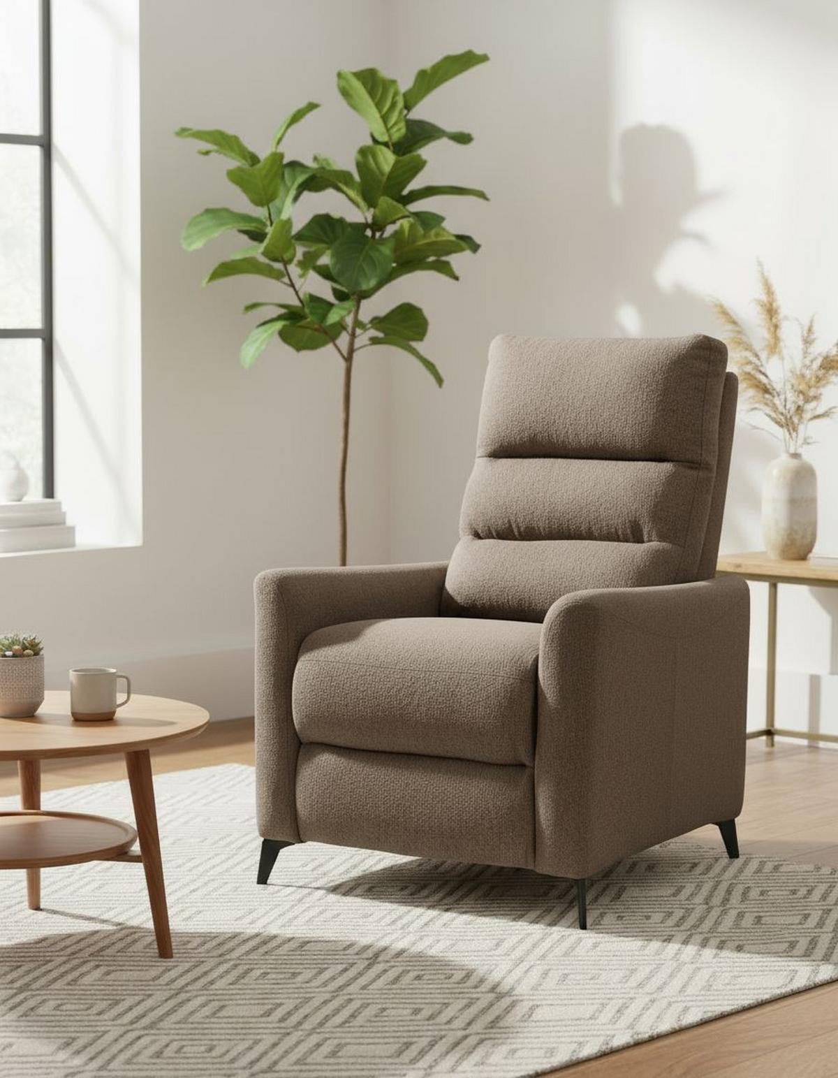 Počivalnik Solace, Rjava - črna/rjava, Design, kovina/tekstil (72/100/89cm) - Livetastic