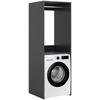 Waschmaschinenschrank Free Anthrazit - Anthrazit/Weiß, Basics, Holzwerkstoff/Kunststoff (66/195/60cm) - MID.YOU