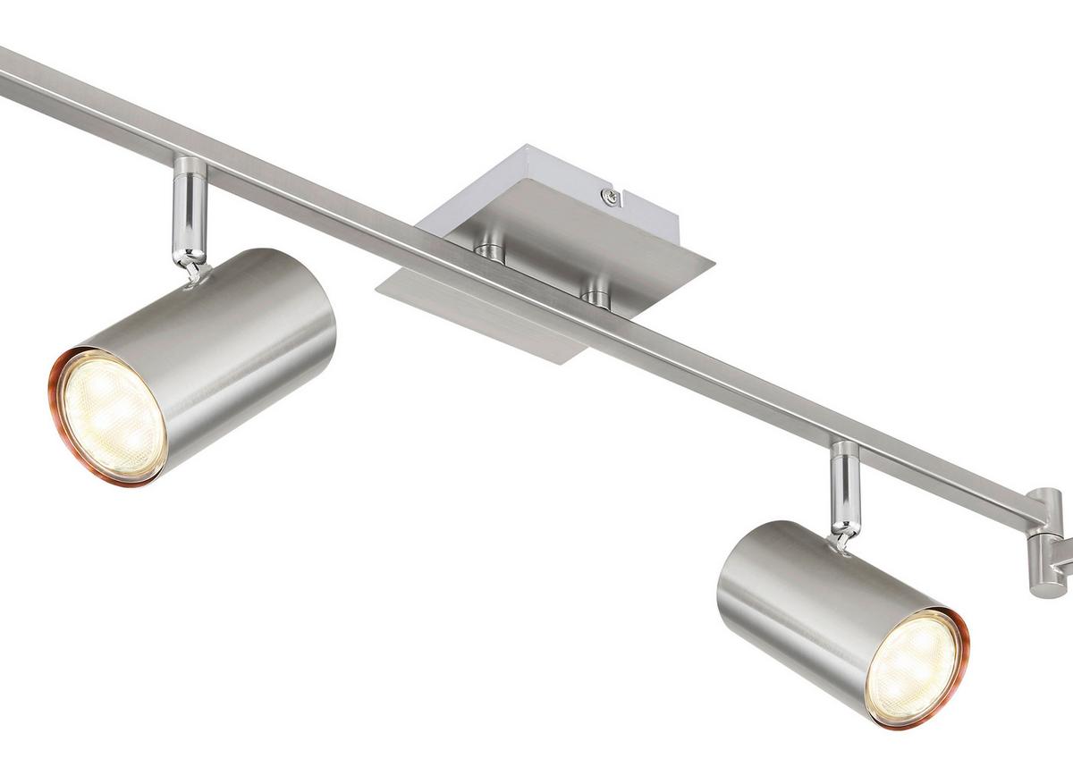 Strahler Robby in Nickelfarben max. 35 Watt - Design, Metall (180/10/18,5cm) - Globo