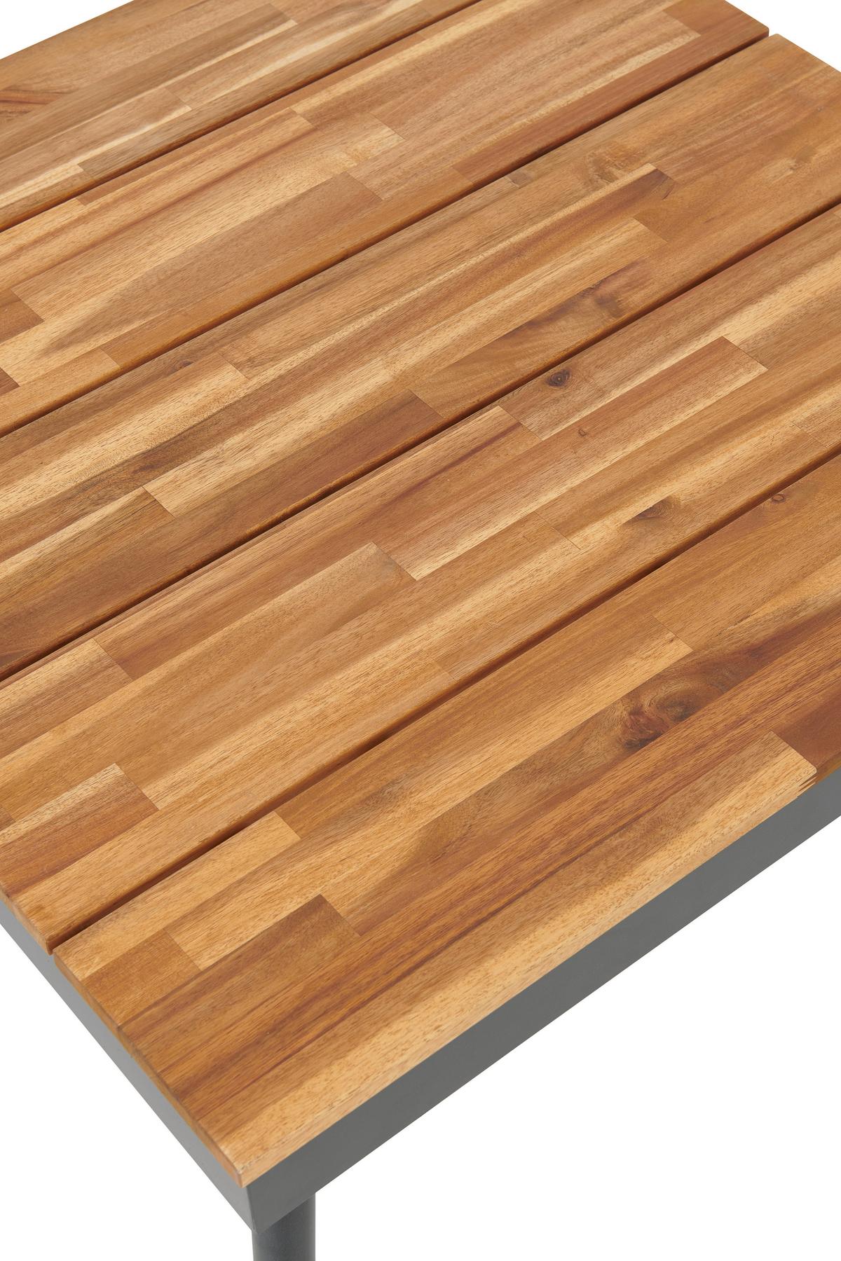 Garnitură grădină MANOCA - culoare aluminiu/gri, Modern, lemn/metal (247/247cm) - Beldano