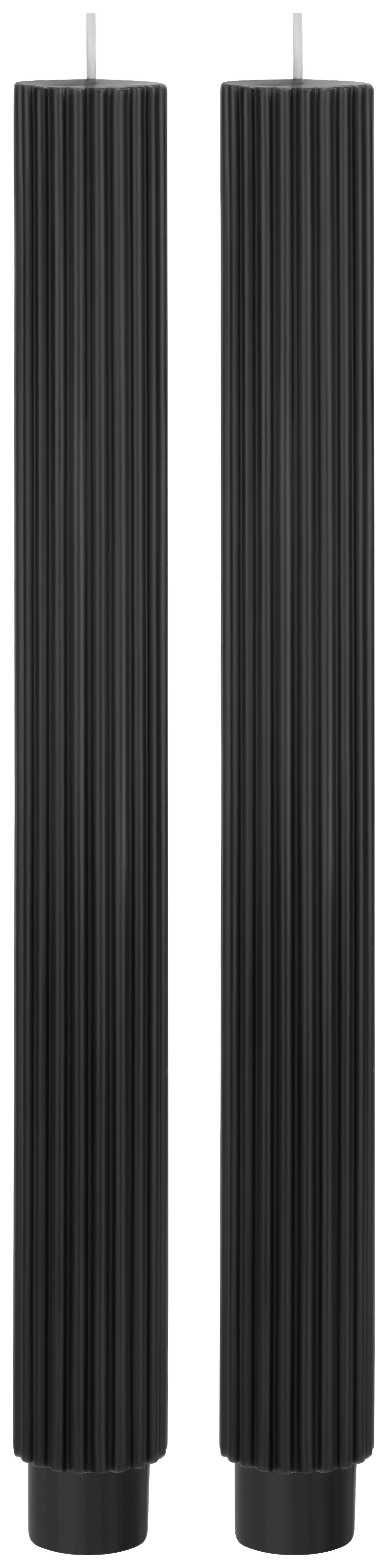 Stabkerze Diana Schwarz - Schwarz, KONVENTIONELL (2,8/26,5cm) - Mömax