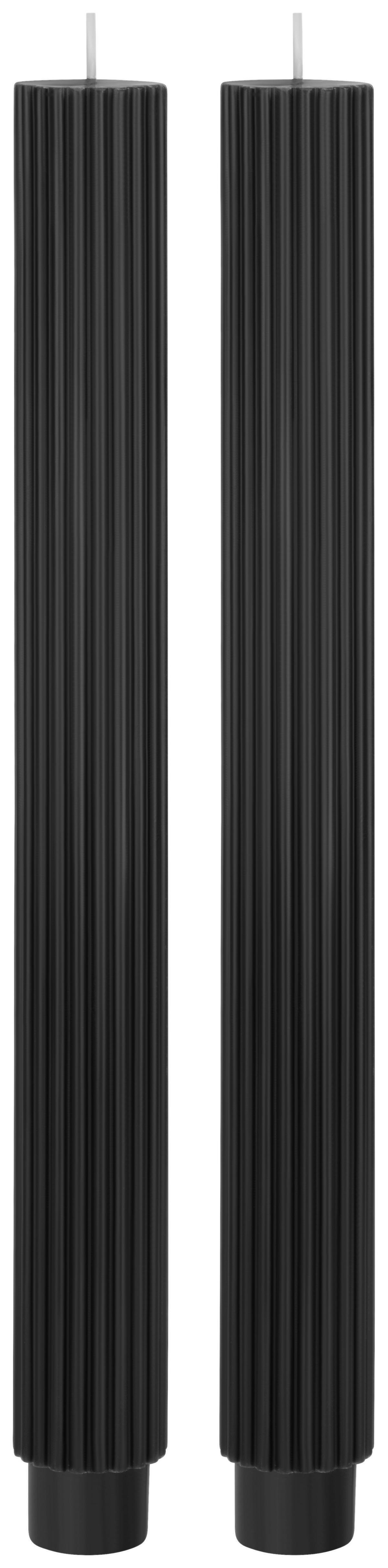 Stabkerze Diana Schwarz - Schwarz, KONVENTIONELL (2,8/26,5cm) - Mömax