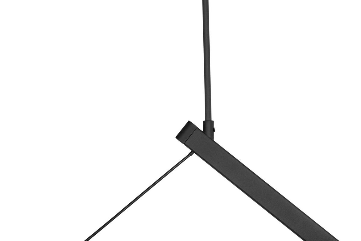 LAMPA WISZĄCA LED AERO - czarny, Design, metal (98/45/150cm) - Dieter Knoll