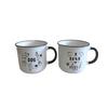 SET MED KOPPAR DOGS - vit/svart, Klassisk, keramik (9,8/9,2cm) - Mömax