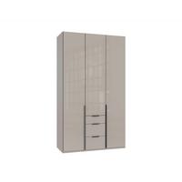 Ormar S Klasičnim Staklenim Vratima New York - sahara/siva, Konvencionalno, staklo/drvni materijal (135/236/58cm) - Premium Living