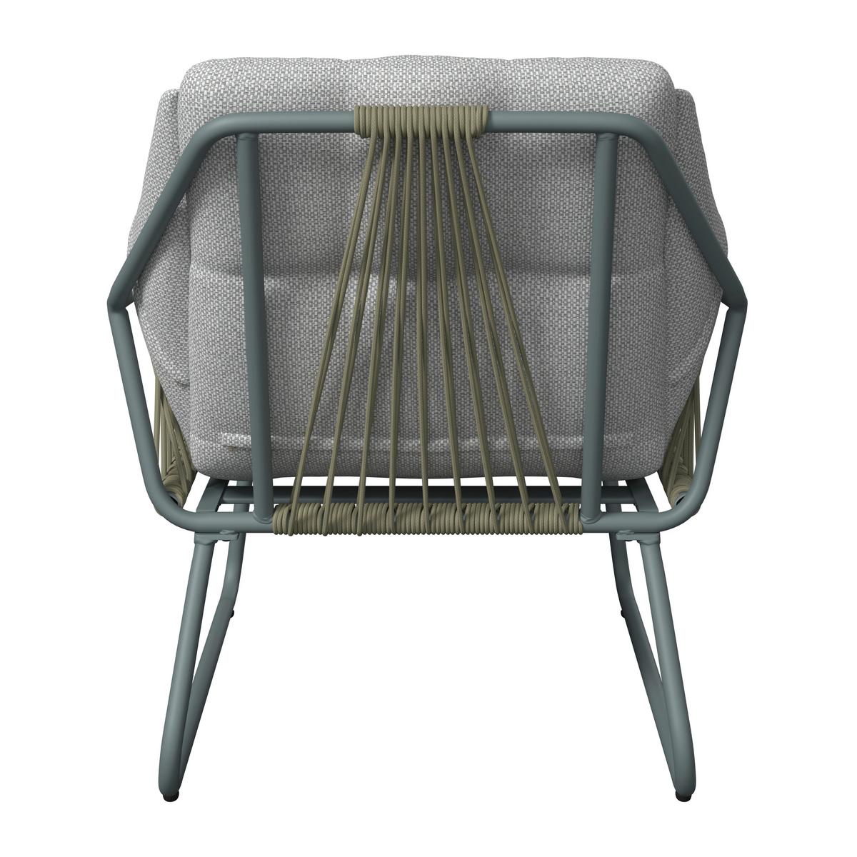 Gartenset Betty Grün/Beige 4-teilig - Beige/Grün, MODERN, Glas/Textil