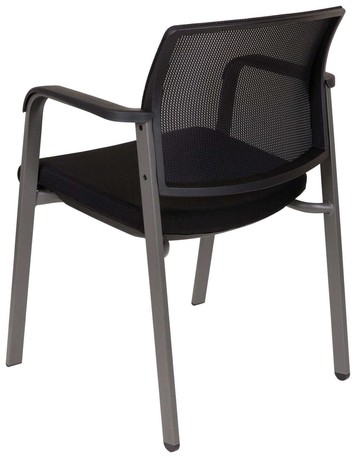 Konferenčni Stol Meet, Črna - črna, Moderno, kovina/tekstil (58/84/56cm) - MID.YOU