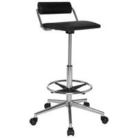 Bürohocker Top Work 28 Schwarz - Schwarz, MODERN, Kunststoff/Metall (62/80/62cm) - MID.YOU