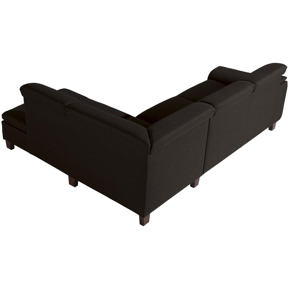 ECKSOFA AARON - Dunkelbraun/Nussbaumfarben, Design, Holz/Textil (247/187cm) - Max Winzer