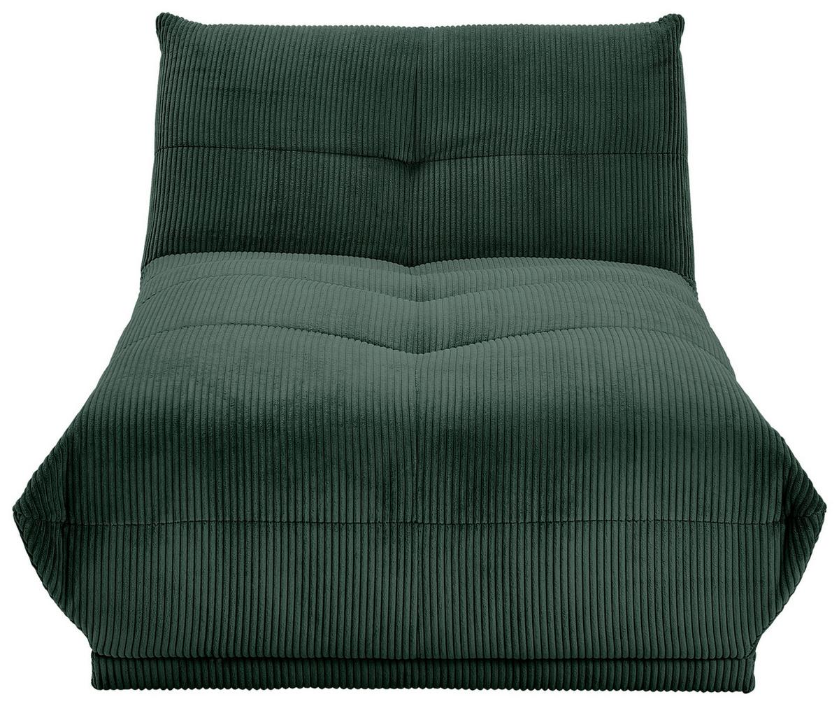 Modul Sofa Giselle Ottomane Dunkelgrün - Dunkelgrün, Trend, Textil (105/80/185cm) - Livetastic