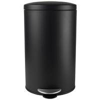Treteimer James in Schwarz ca. 20 l - Schwarz, KONVENTIONELL, Kunststoff/Metall (29/47,5cm) - Modern Living