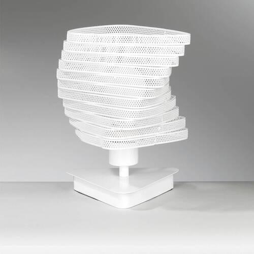 Nachttischleuchte Bianco Weiß max. 22 Watt - Weiß, Design, Metall (20/27cm)