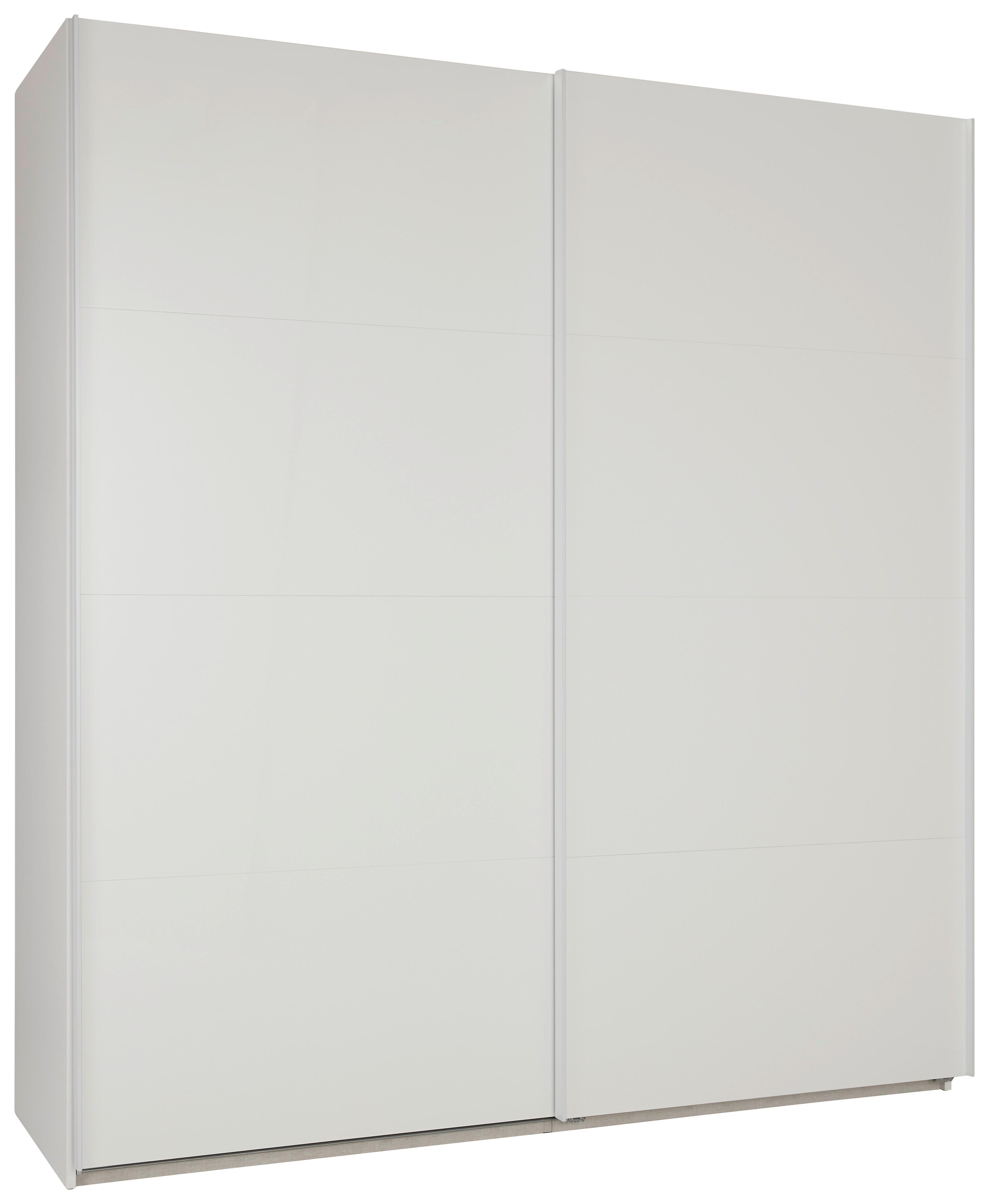 GARDEROB MED SKJUTDÖRRAR LAGO - vit, Modern, metall/trämaterial (203/222/60cm) - Mömax