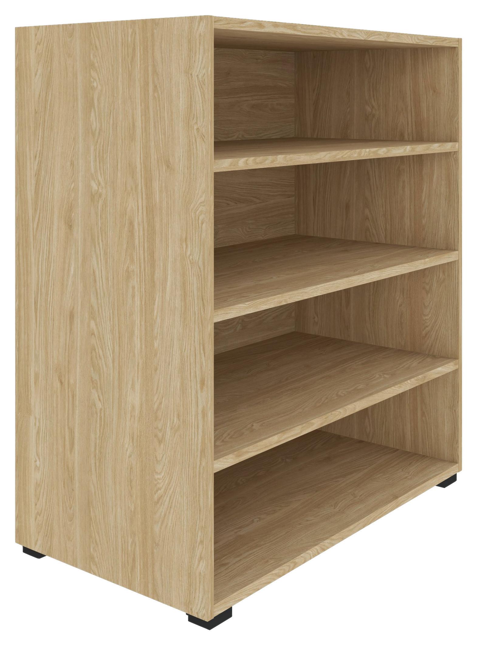 Regal Unit in Eichefarben - Eichefarben/Schwarz, Modern, Holzwerkstoff (91,2/89,6/40cm) - Based