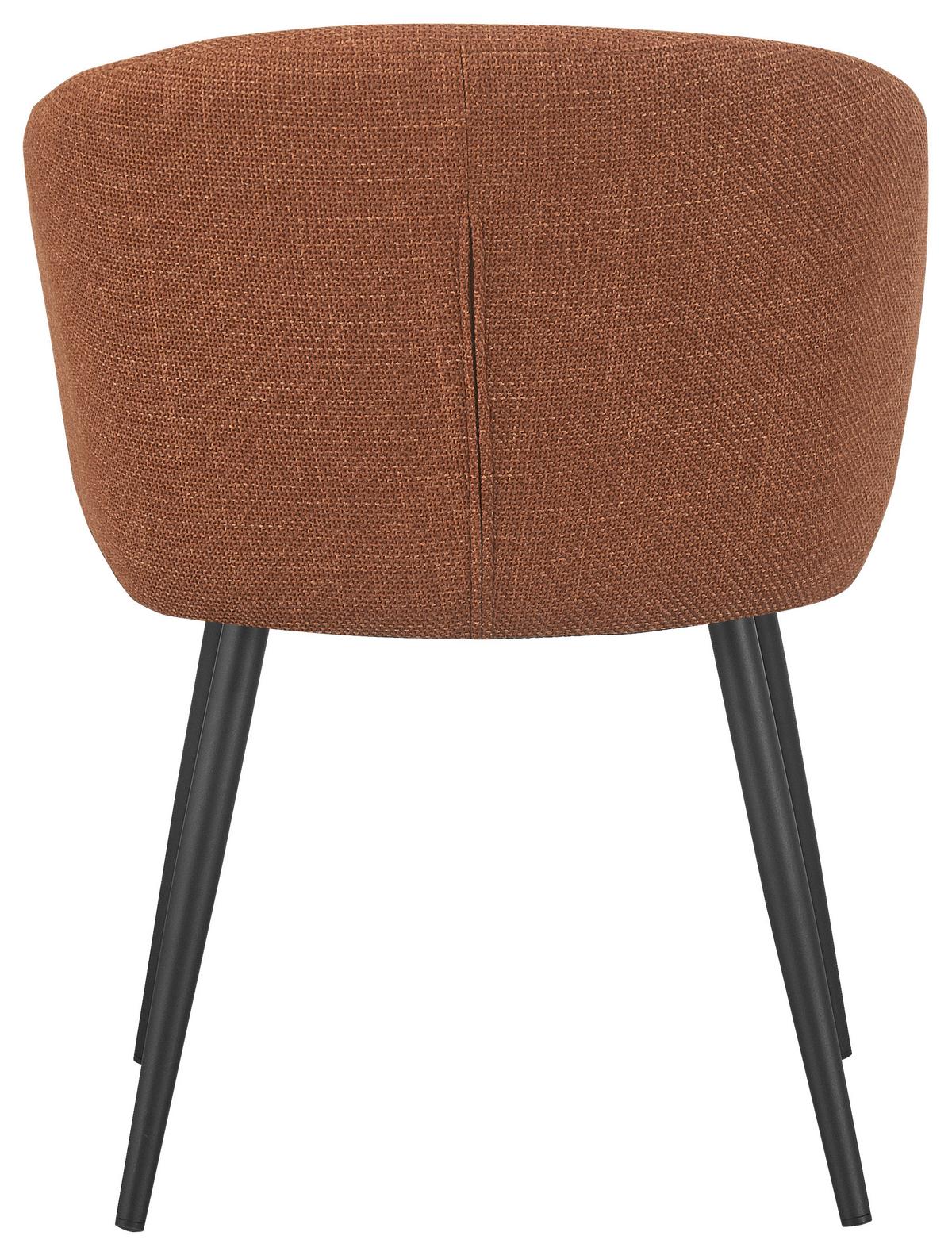 Stuhl Nala Orange - Terracotta/Schwarz, LIFESTYLE, Textil/Metall (57/76/60cm) - Mömax