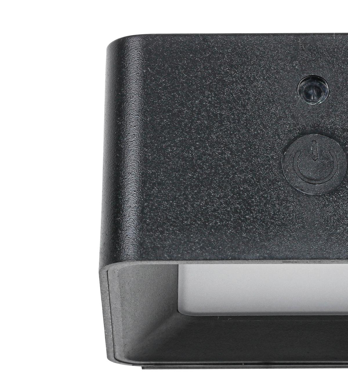 LED-Wandleuchte Qjop Schwarz max. 3,5 Watt - Schwarz, MODERN, Kunststoff/Metall (8,6/8/4,5cm) - Mömax