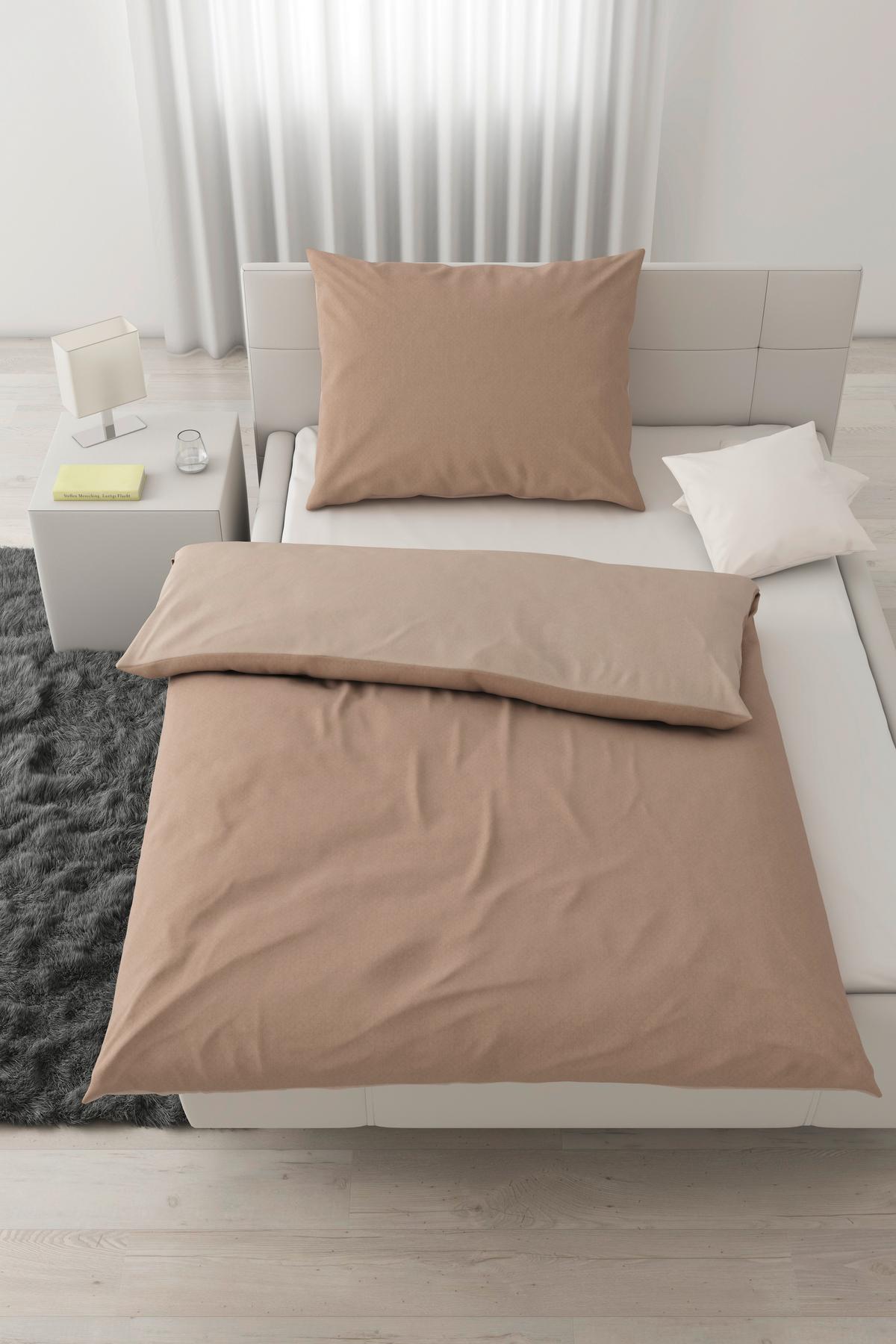 Bettwäsche Charlene in Beige ca. 160x210cm - Beige, Konventionell, Textil (160/210cm) - Modern Living