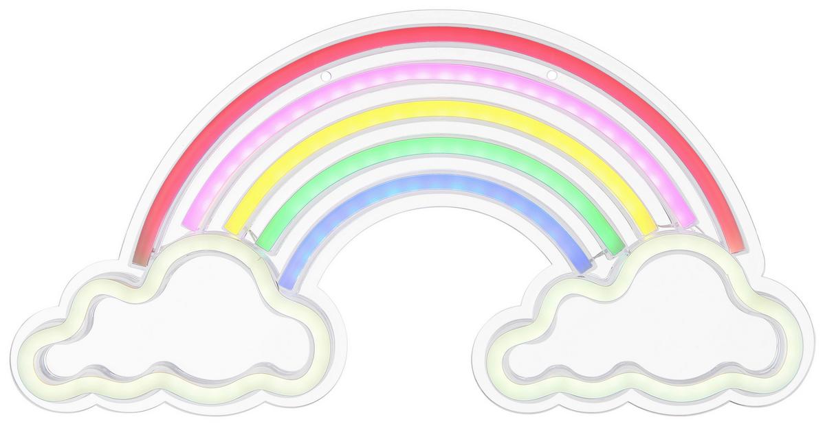 KINDERWANDLEUCHTE 28056 L: 40 CM WEISS - Klar/Weiss, Basics, Kunststoff (40/20/1,6cm) - Globo