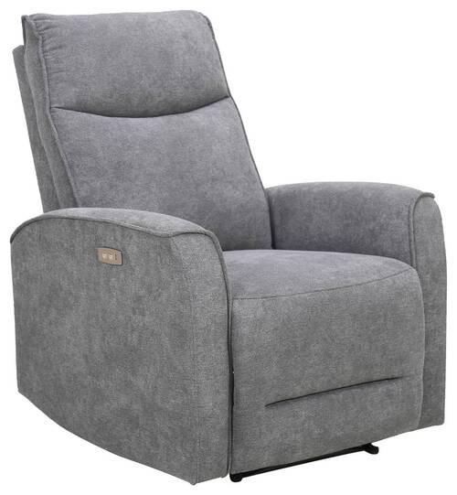 Scaun de relaxare LEON - gri, Konventionell, textil (85/105/97cm) - Ondega