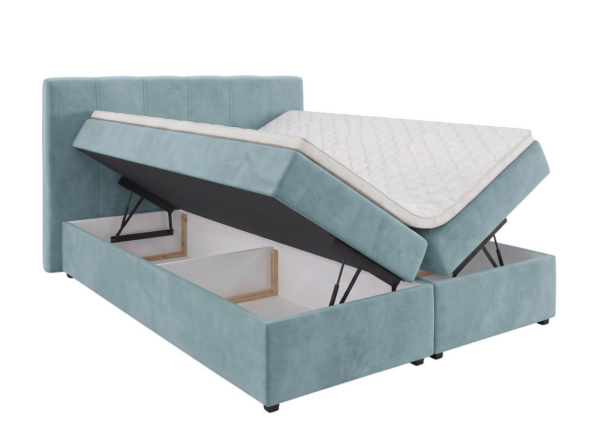 Boxbett Dana -Based- - Türkis/Schwarz, Kunststoff/Textil (140/200cm) - Based