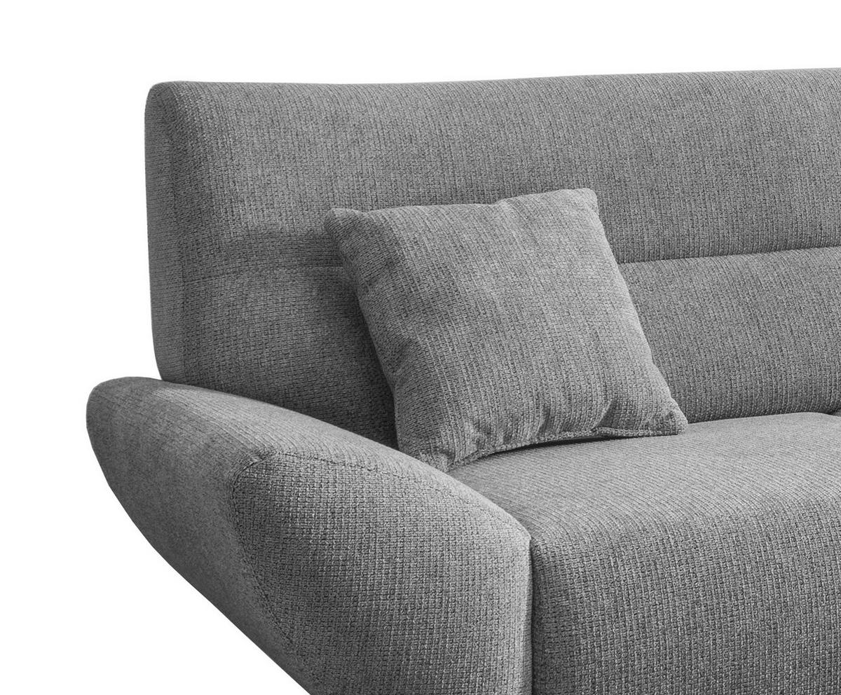 Wohnlandschaft Drago Silberfarben Chenille - Wildeiche/Silberfarben, MODERN, Holz/Textil (290/166cm) - MID.YOU